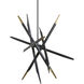 Serwin LED 37.5 inch Matte Black / Gold Chandelier Ceiling Light